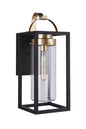 Craftmade - ZA4814-MNSB - One Light Outdoor Wall Mount - Neo - Midnight / Satin Brass