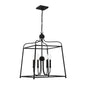 Crystorama - 2244-BF_NOSHADE - Four Light Chandelier - Sylvan - Black Forged