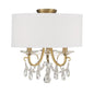 Crystorama - 6623-VG-CL-MWP_CEILING - Three Light Semi Flush Mount - Othello - Vibrant Gold