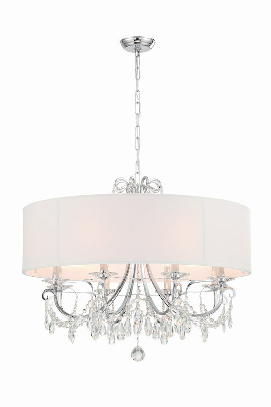 Crystorama - 6628-CH-CL-MWP - Eight Light Chandelier - Othello - Polished Chrome