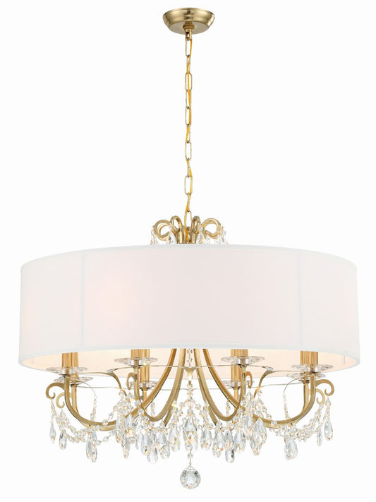 Crystorama - 6628-VG-CL-MWP - Eight Light Chandelier - Othello - Vibrant Gold