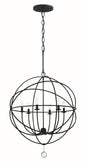 Crystorama - 9226-BK - Six Light Chandelier - Solaris - Black