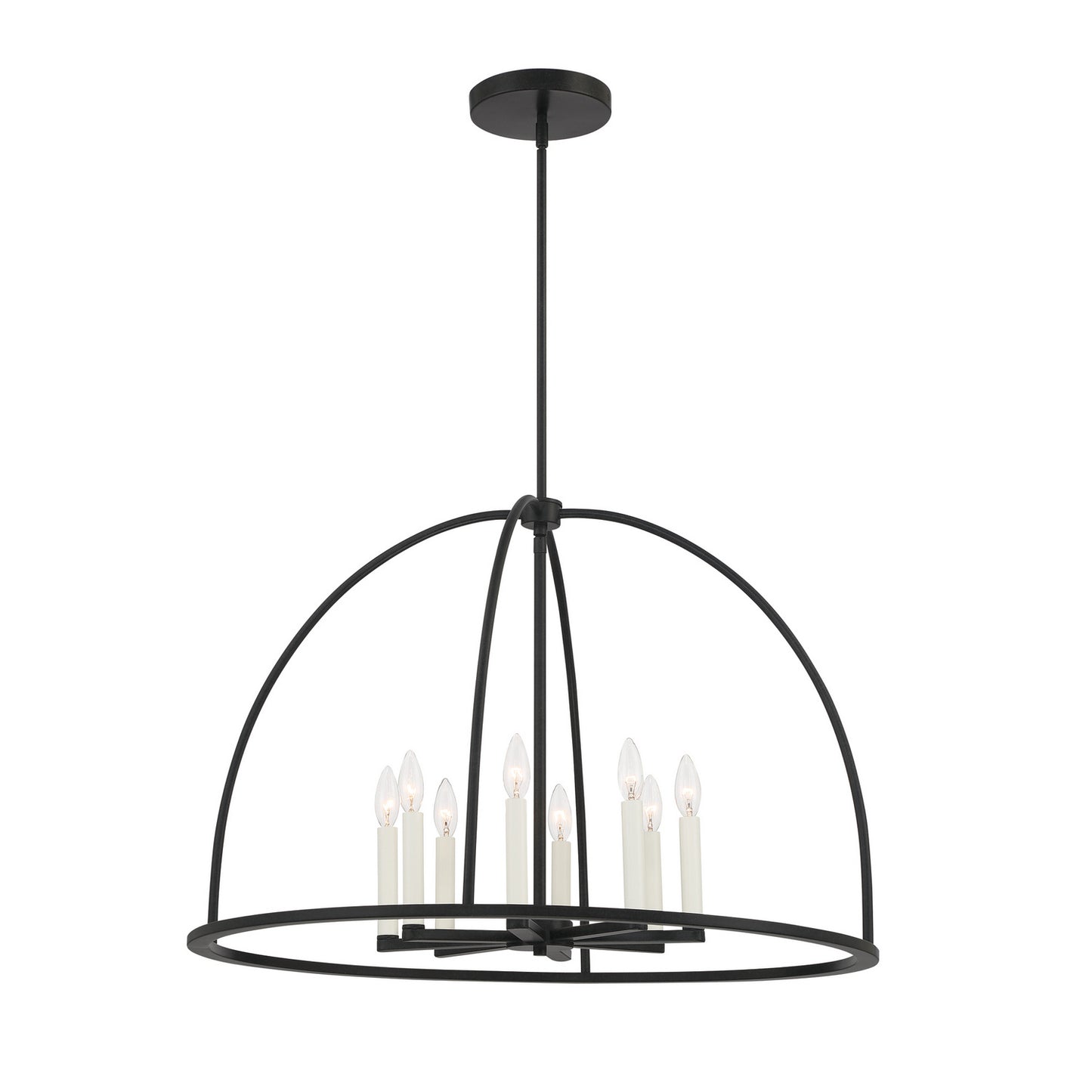 Crystorama - ABB-3008-BK - Eight Light Chandelier - Abbott - Black