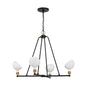 Crystorama - GIG-814-BK-AG - Four Light Chandelier - Gigi - Black + Aged Brass