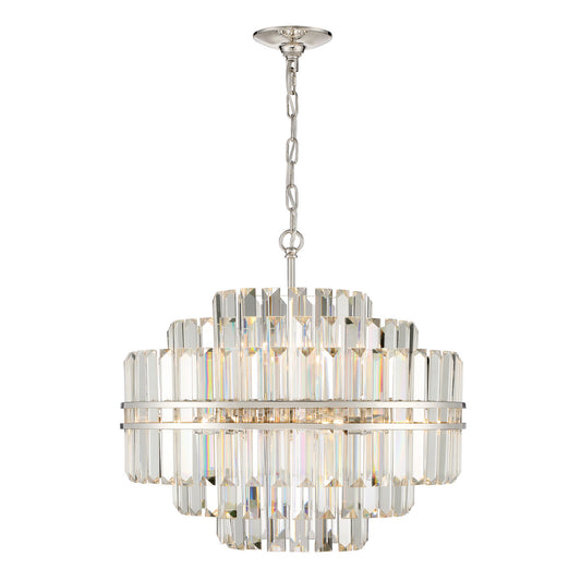 Crystorama - HAY-1405-PN - 12 Light Chandelier - Hayes - Polished Nickel