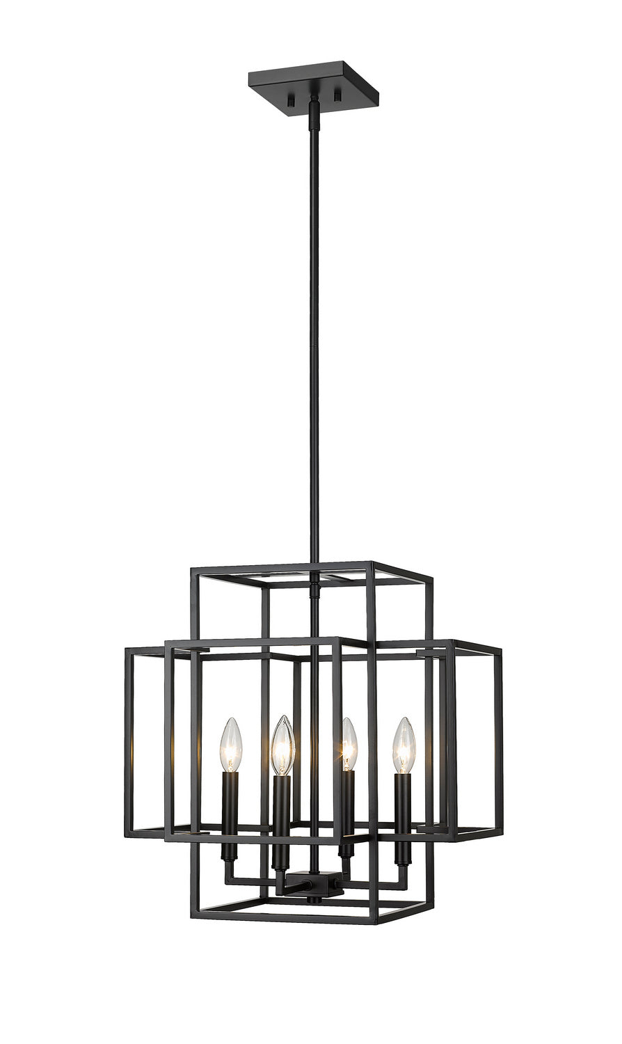 Z-Lite - 454-18MB - Four Light Chandelier - Titania - Matte Black