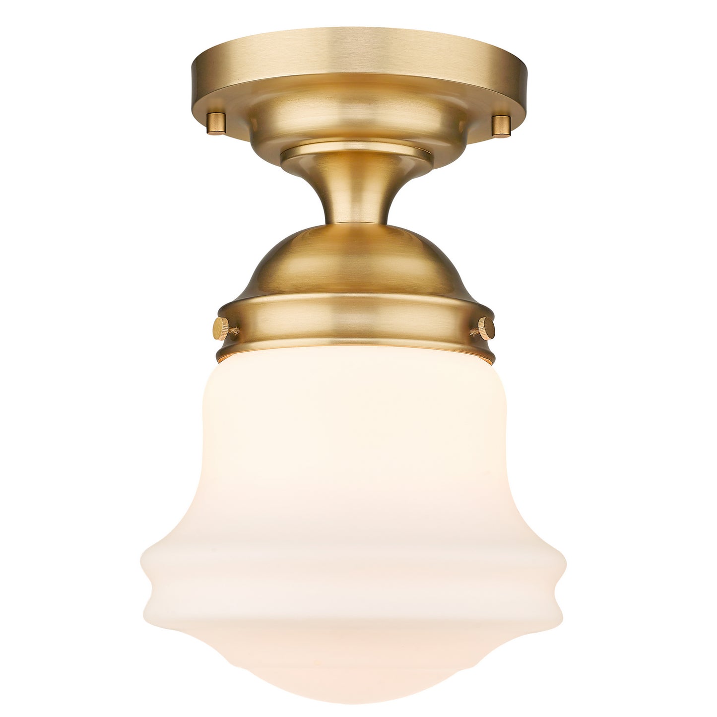 Z-Lite - 735F10-HBR - One Light Flush Mount - Vaughn - Heritage Brass