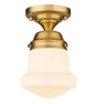 Z-Lite - 735F1-HBR - One Light Flush Mount - Vaughn - Heritage Brass