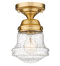 Z-Lite - 736F1-HBR - One Light Flush Mount - Vaughn - Heritage Brass