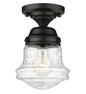 Z-Lite - 736F1-MB - One Light Flush Mount - Vaughn - Matte Black