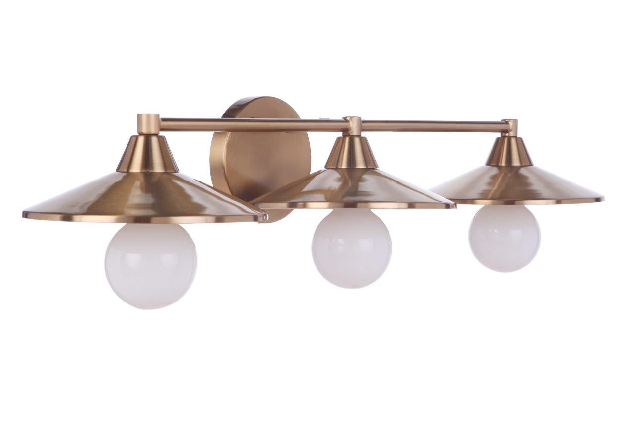 Craftmade - 12529SB3 - Three Light Vanity - Isaac - Satin Brass