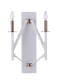 Craftmade - 55562-MWWSB - Two Light Wall Sconce - The Reserve - Matte White / Satin Brass