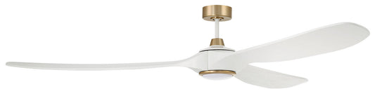 Craftmade - EVY84WSB3 - 84"Ceiling Fan - Envy 84 - White/Satin Brass