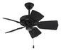 Craftmade - PI30FB5 - 30"Ceiling Fan - Piccolo - Flat Black