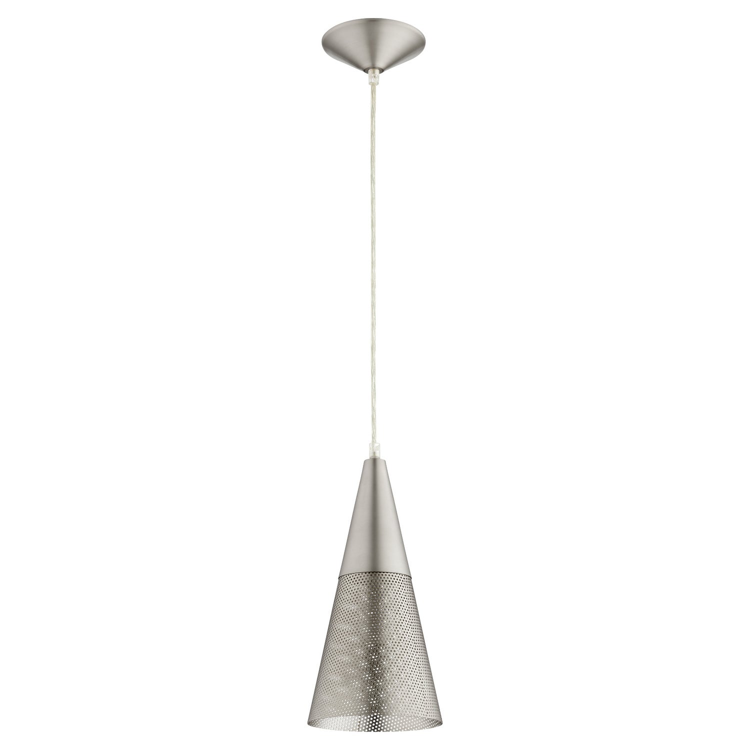 Quorum - 1316-65 - One Light Pendant - Mesh Cone Pendants - Satin Nickel