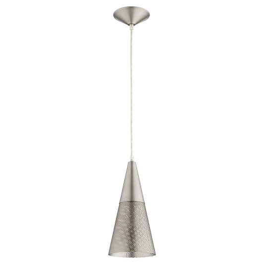 Quorum - 1316-65 - One Light Pendant - Mesh Cone Pendants - Satin Nickel