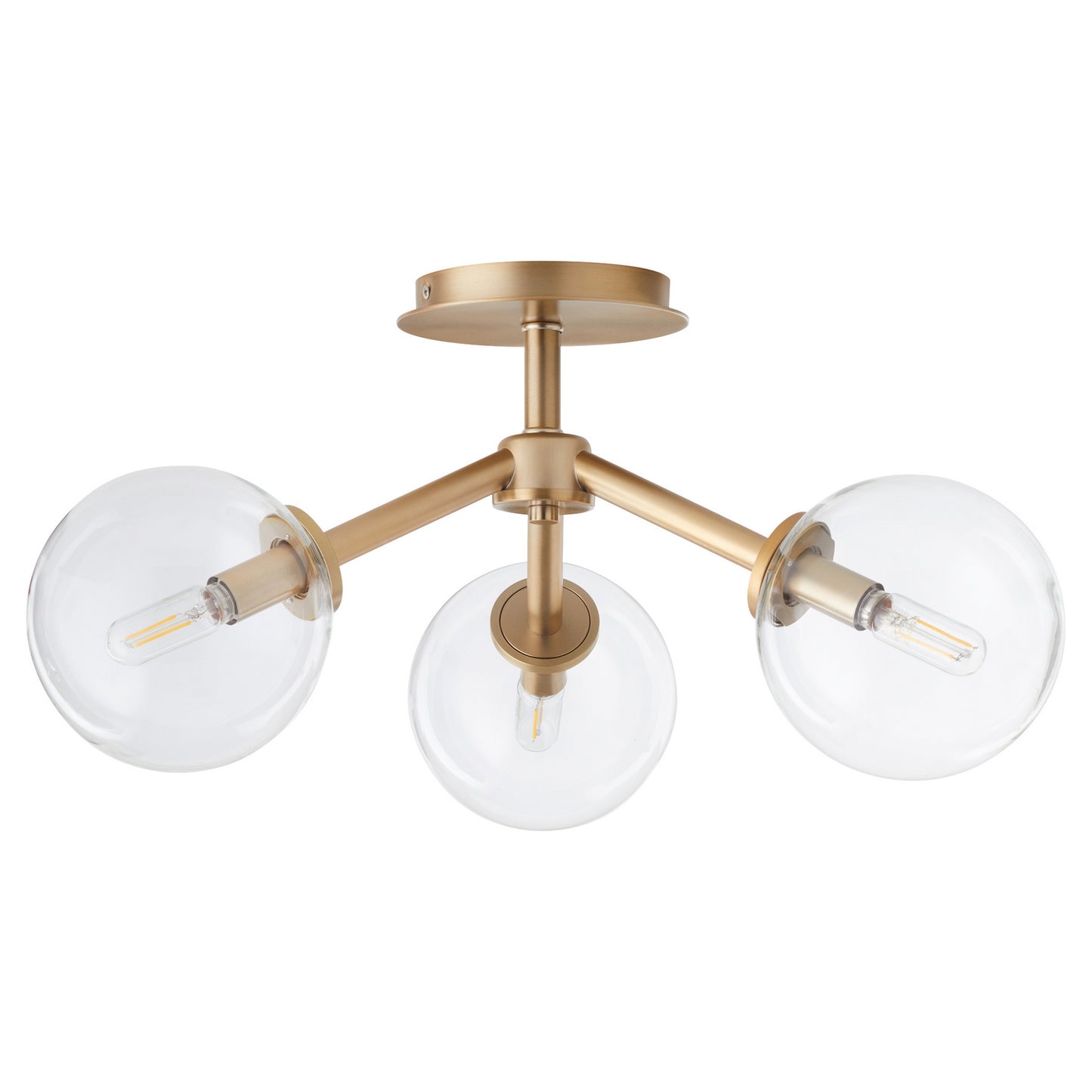 Quorum - 3132-21-80 - Three Light Ceiling Mount - Rovi - Aged Brass