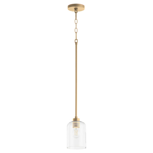 Quorum - 3374-80 - One Light Pendant - Tribute - Aged Brass