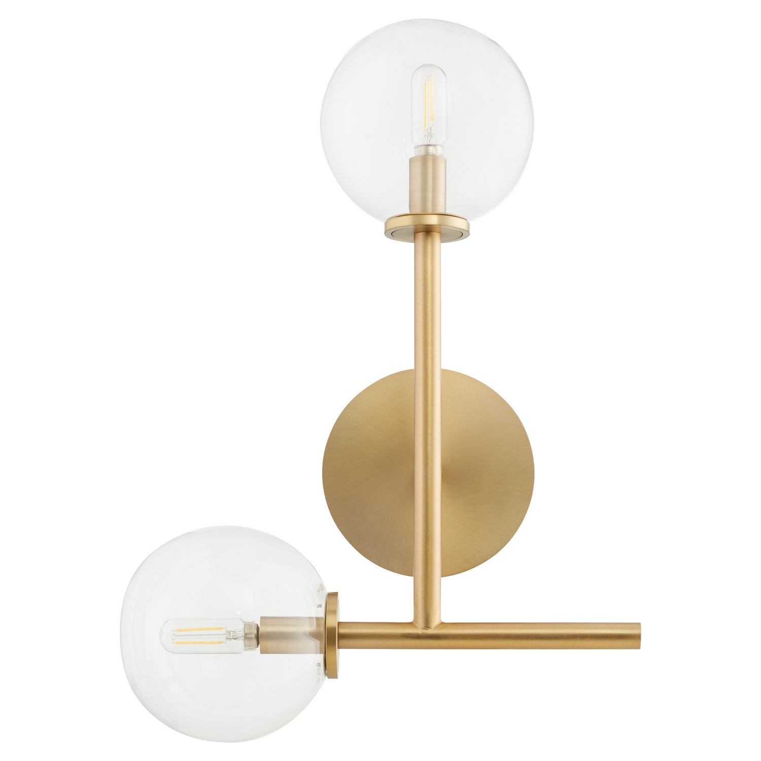 Quorum - 5132-2-80 - Two Light Wall Mount - Rovi - Aged Brass