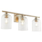 Quorum - 5374-3-80 - Three Light Vanity - Tribute - Aged Brass