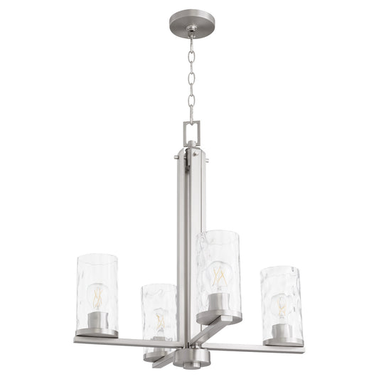 Quorum - 6111-4-65 - Four Light Chandelier - Steinway - Satin Nickel