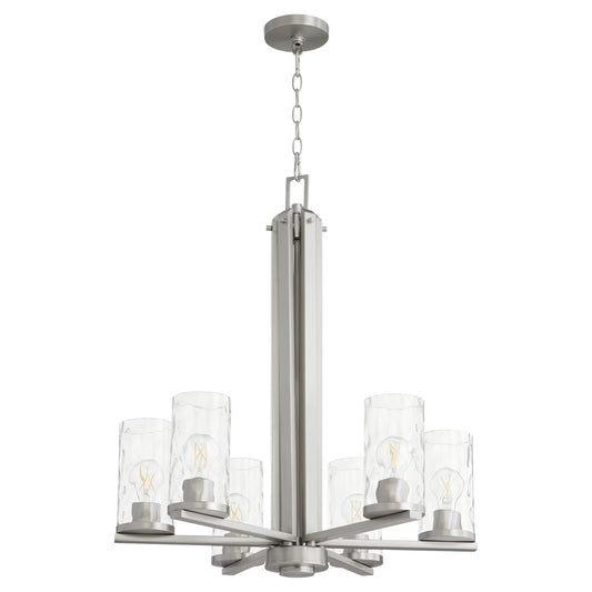 Quorum - 6111-6-65 - Six Light Chandelier - Steinway - Satin Nickel