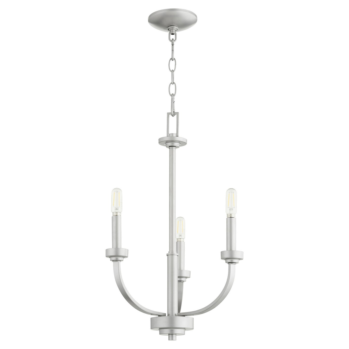 Quorum - 6160-3-64 - Three Light Chandelier - Reyes - Classic Nickel
