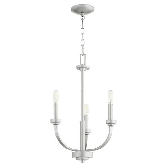 Quorum - 6160-3-64 - Three Light Chandelier - Reyes - Classic Nickel
