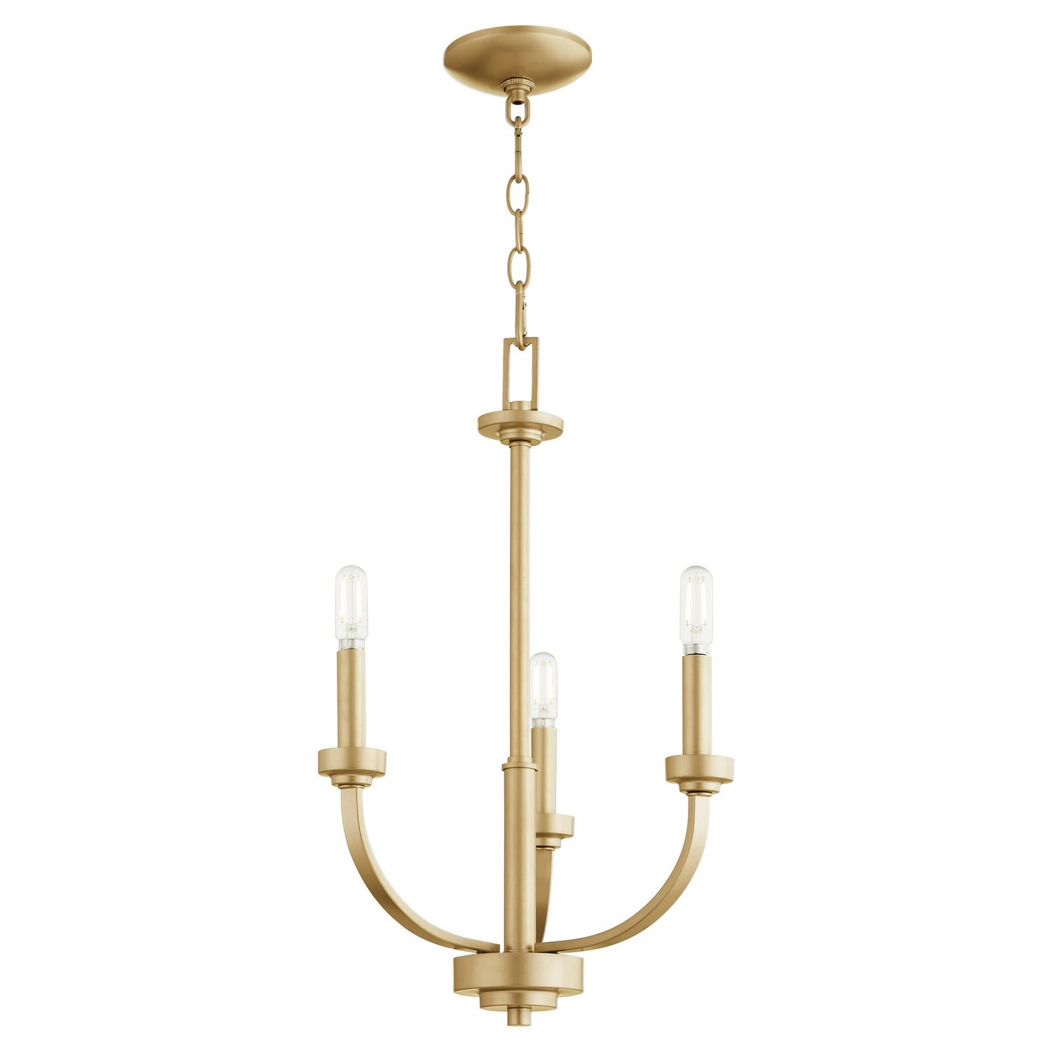 Quorum - 6160-3-80 - Three Light Chandelier - Reyes - Aged Brass