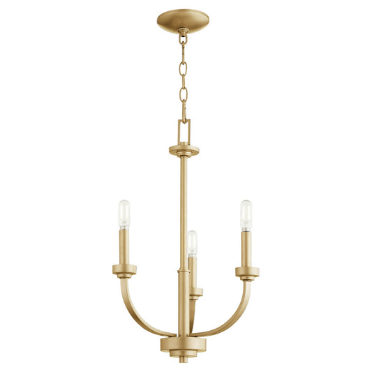 Quorum - 6160-3-80 - Three Light Chandelier - Reyes - Aged Brass
