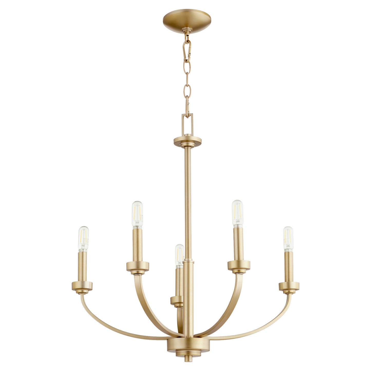 Quorum - 6160-5-80 - Five Light Chandelier - Reyes - Aged Brass