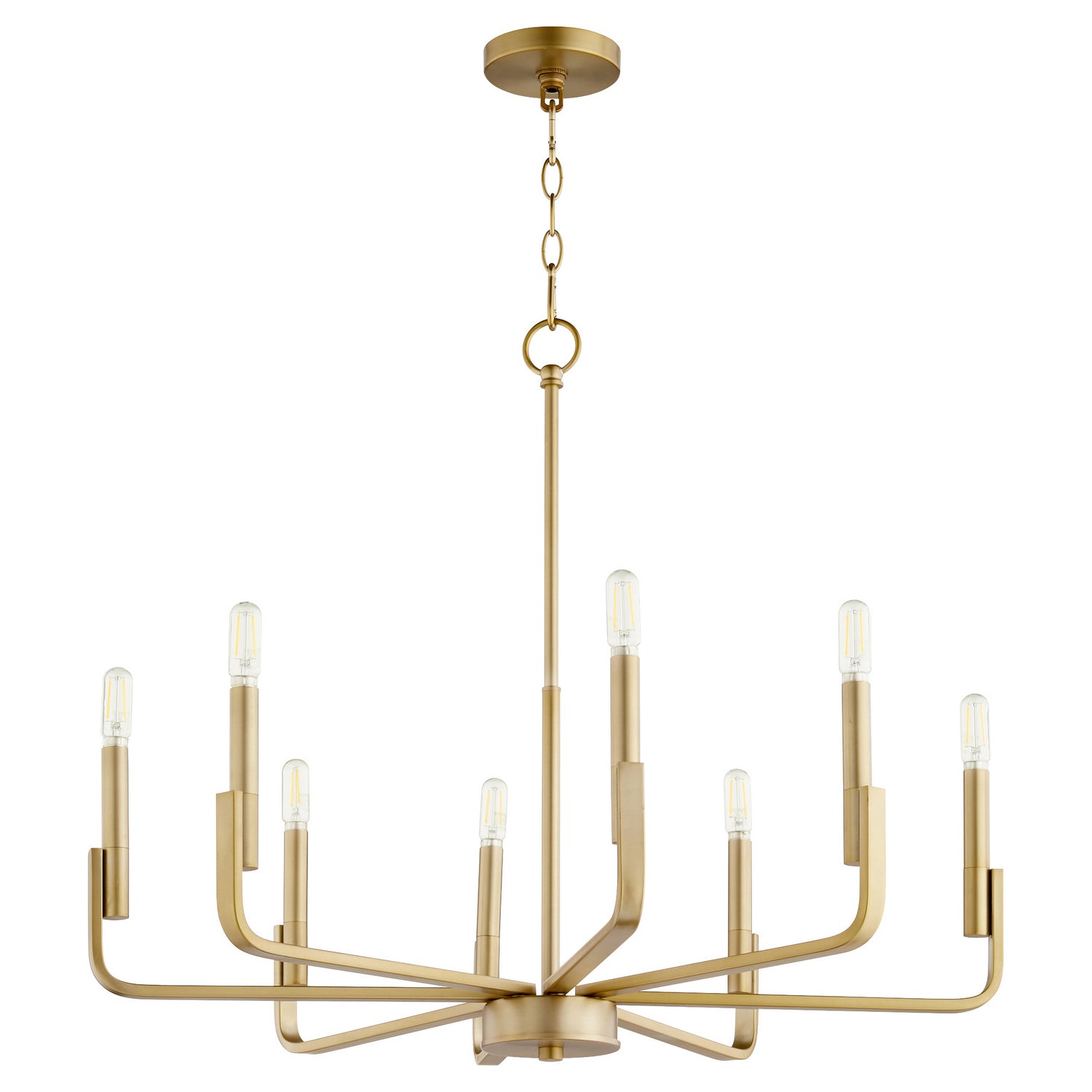 Quorum - 6210-8-80 - Eight Light Chandelier - Tempo - Aged Brass