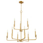 Quorum - 6210-9-80 - Nine Light Chandelier - Tempo - Aged Brass