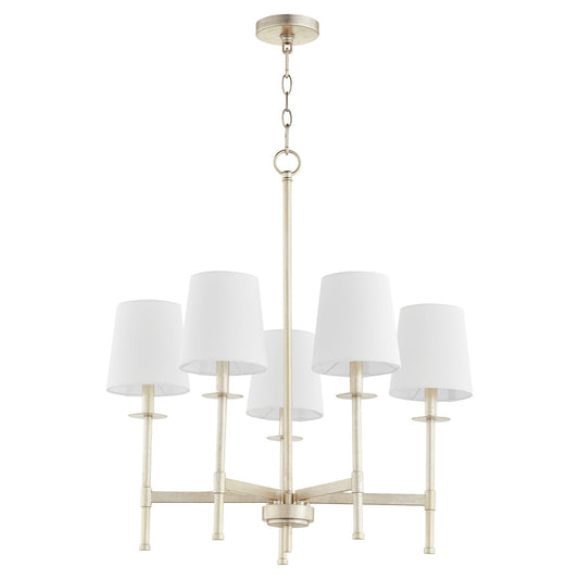 Quorum - 624-5-60 - Five Light Chandelier - Belshaw - Aged Silver Leaf