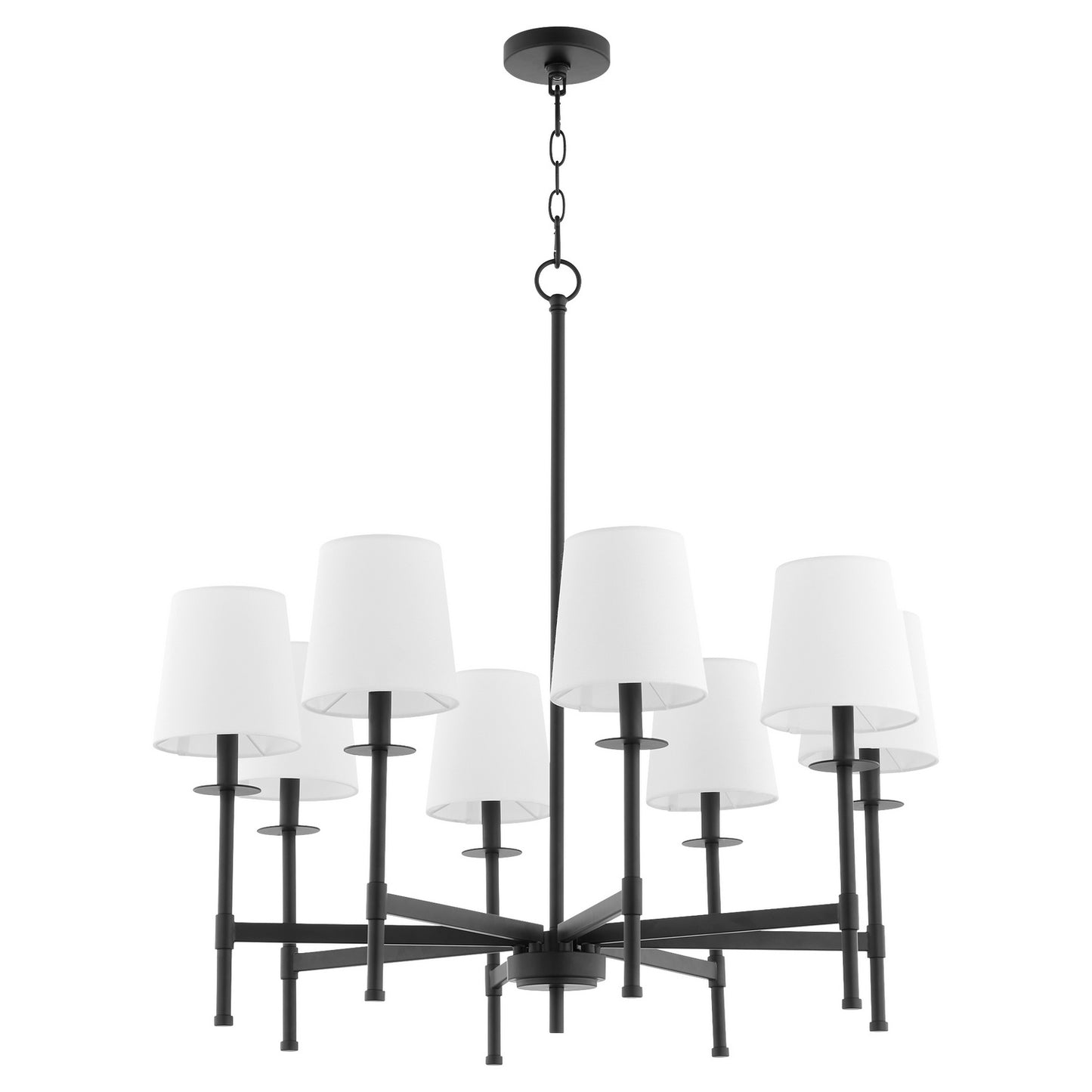 Quorum - 624-8-59 - Eight Light Chandelier - Belshaw - Matte Black