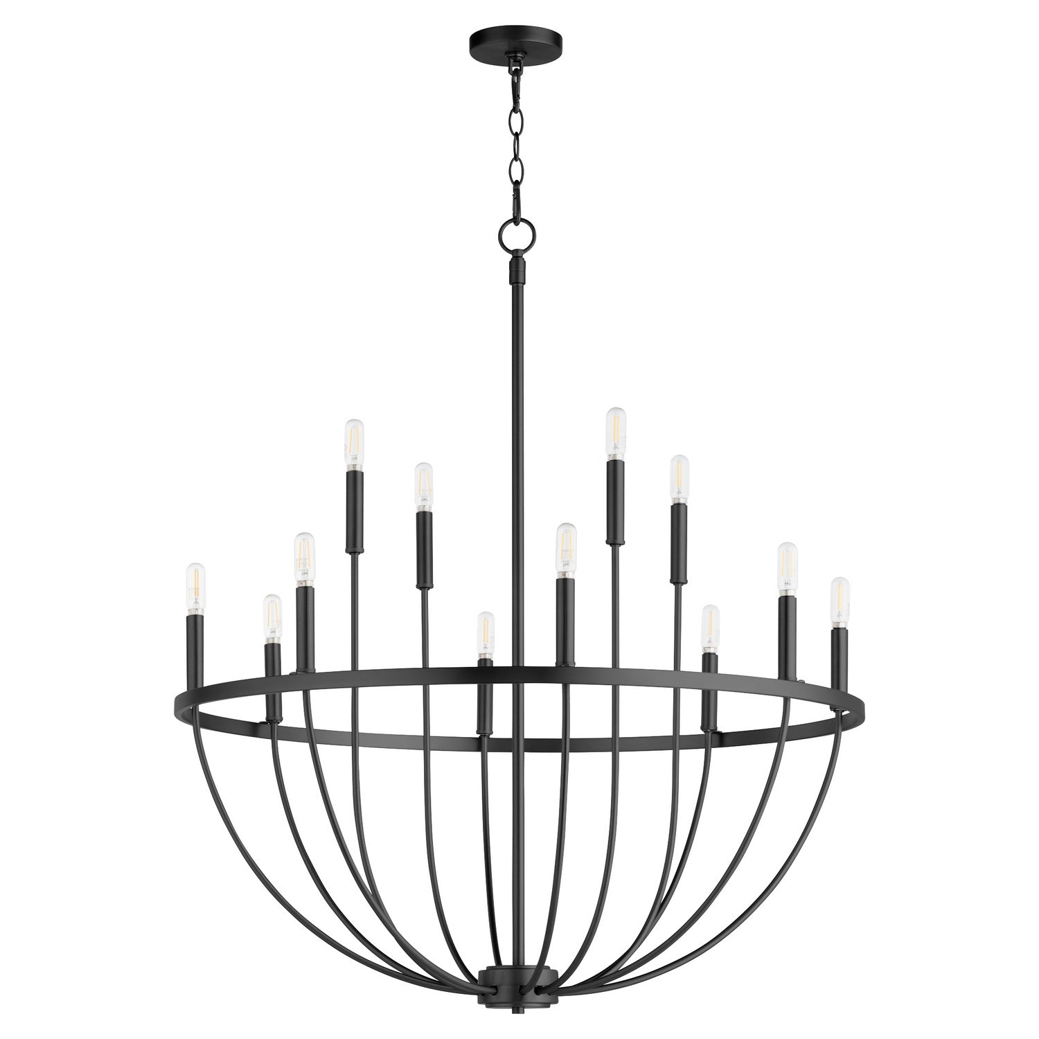 Quorum - 6374-12-59 - 12 Light Chandelier - Tribute - Matte Black