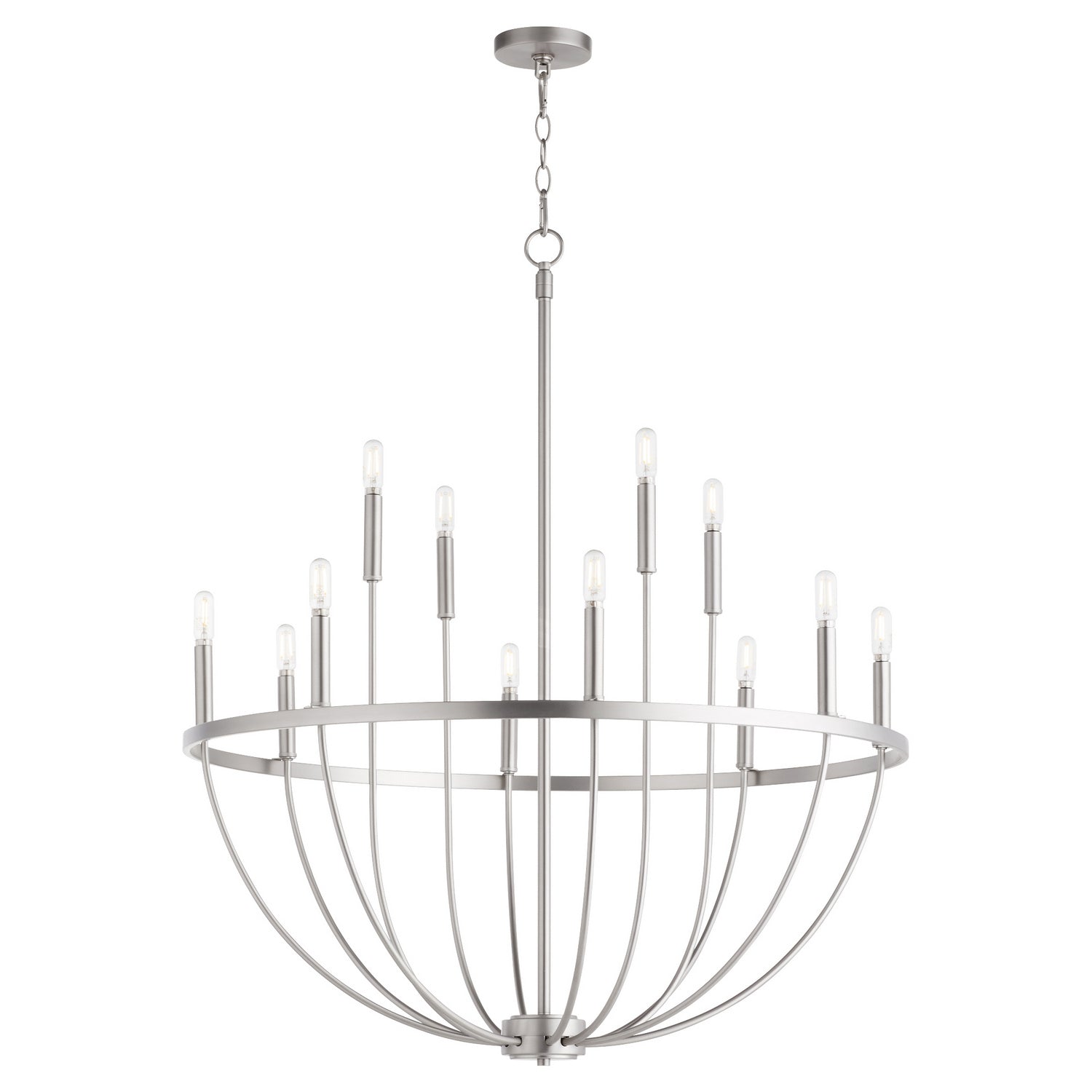 Quorum - 6374-12-65 - 12 Light Chandelier - Tribute - Satin Nickel