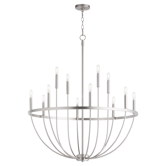 Quorum - 6374-12-65 - 12 Light Chandelier - Tribute - Satin Nickel