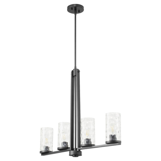 Quorum - 6511-4-59 - Four Light Linear Chandelier - Steinway - Matte Black
