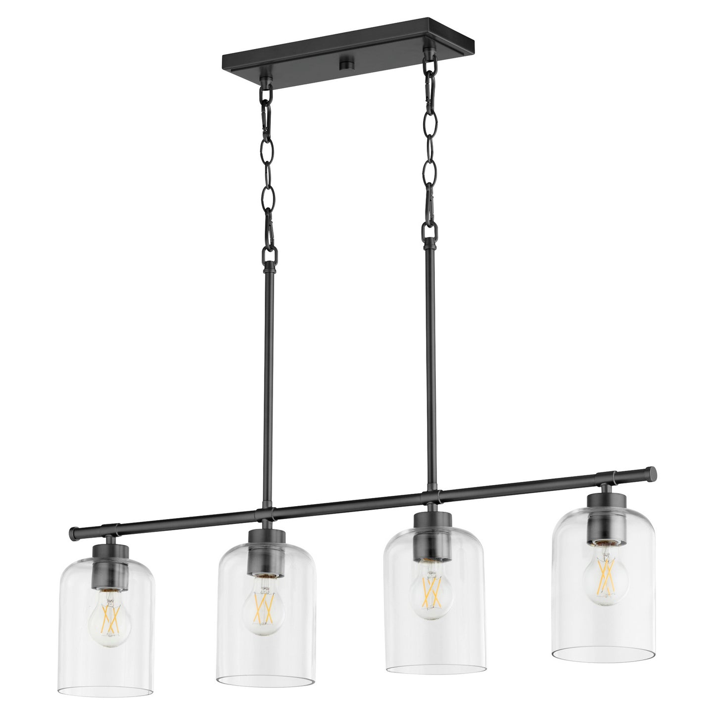 Quorum - 6574-4-59 - Four Light Linear Chandelier - Tribute - Matte Black