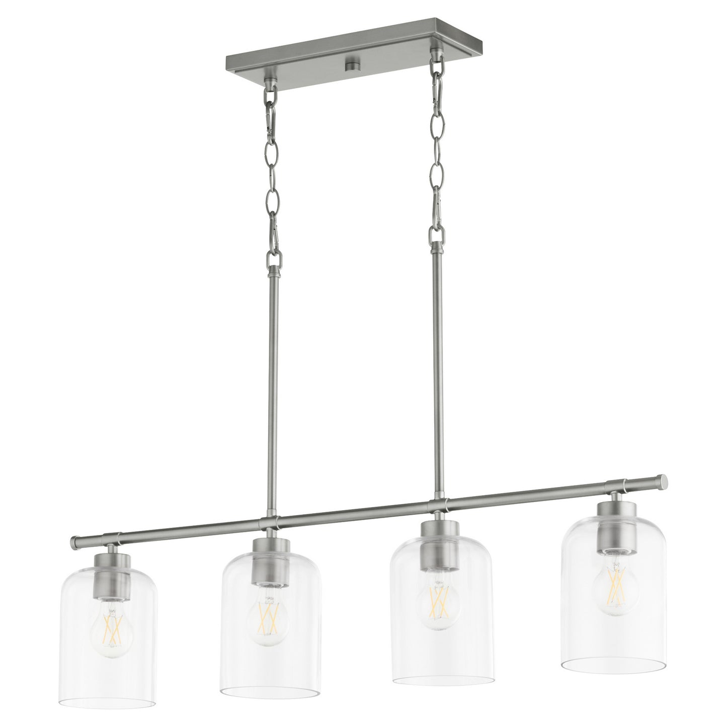 Quorum - 6574-4-65 - Four Light Linear Chandelier - Tribute - Satin Nickel