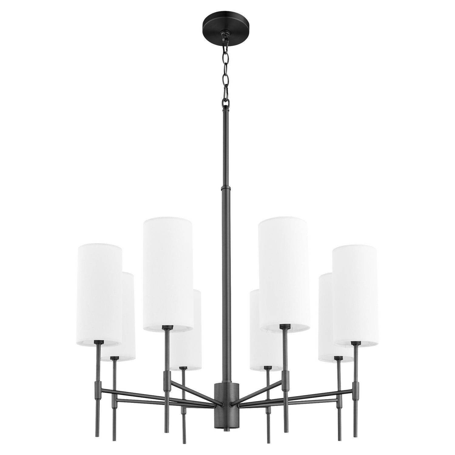 Quorum - 663-8-59 - Eight Light Chandelier - Hamilton - Matte Black