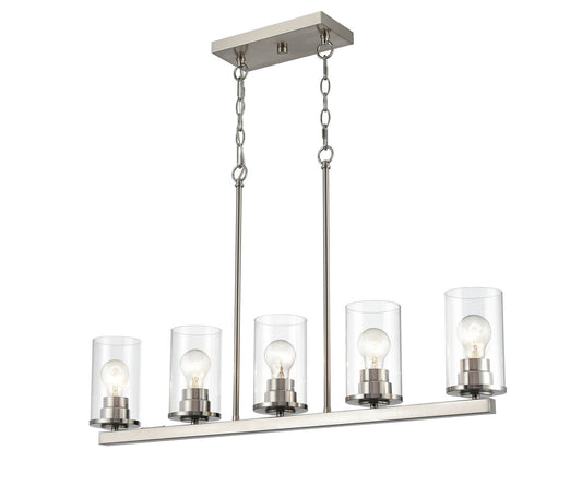 Millennium - 2725-BN - Five Light Chandelier - Verlana - Brushed Nickel