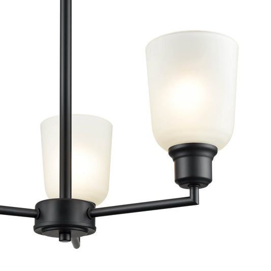 Millennium - 2813-MB - Three Light Chandelier - Amberle - Matte Black