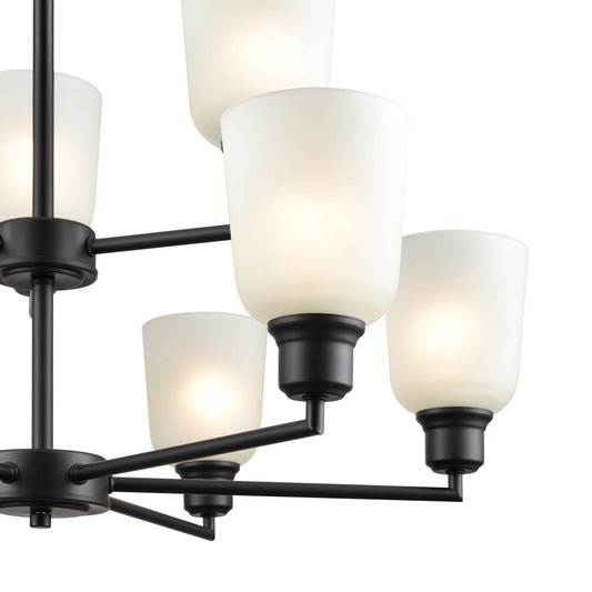 Millennium - 2819-MB - Nine Light Chandelier - Amberle - Matte Black