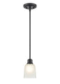 Millennium - 2821-MB - One Light Mini Pendant - Amberle - Matte Black