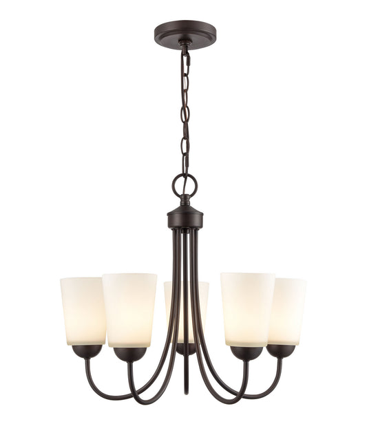 Millennium - 9805-RBZ - Five Light Chandelier - Ivey Lake - Rubbed Bronze