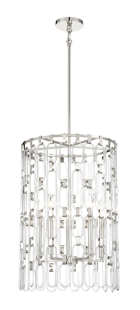 George Kovacs - P5385-613 - Five Light Pendant - Charming - Polished Nickel