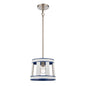 ELK Home - 63116/1 - One Light Pendant - White Burlap - Ocean Blue