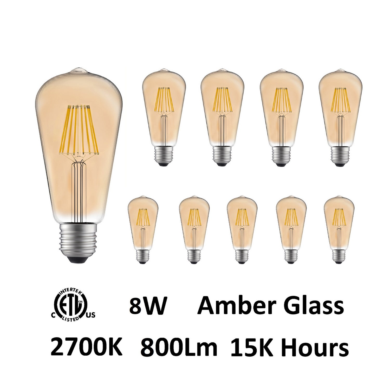 CWI Lighting - ST19K2700W8-10 - Light Bulb - Bulbs - Amber